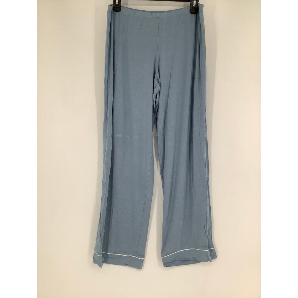 Eberjey Women's Large Tencel Modal Faded Denim/Ivory Gisele Long PJ Pants J10-11 - Picture 2 of 8